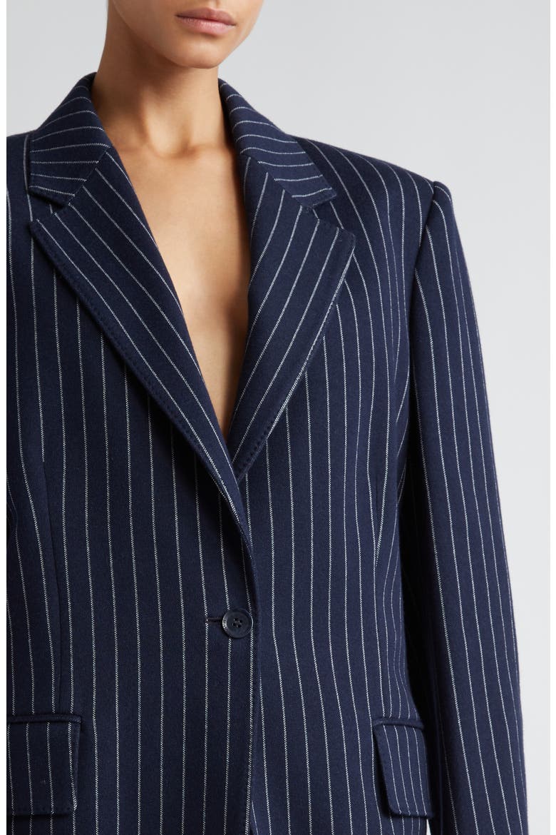 Aceri Pinstripe Cotton, Cashmere & Silk Blazer, Alternate, color, ULTRAMARINE