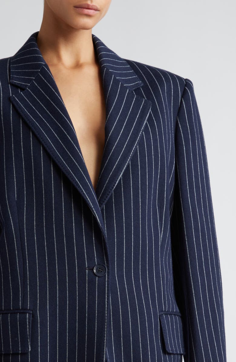 Max Mara Aceri Pinstripe Cotton, Cashmere 
Silk Blazer, Alternate, color, 
