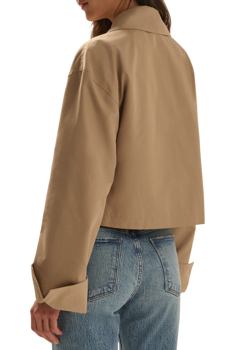 The Rue Cropped Trench, Alternate, color, KHAKI