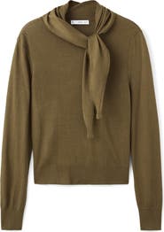 MANGO Knotted Turtleneck Sweater