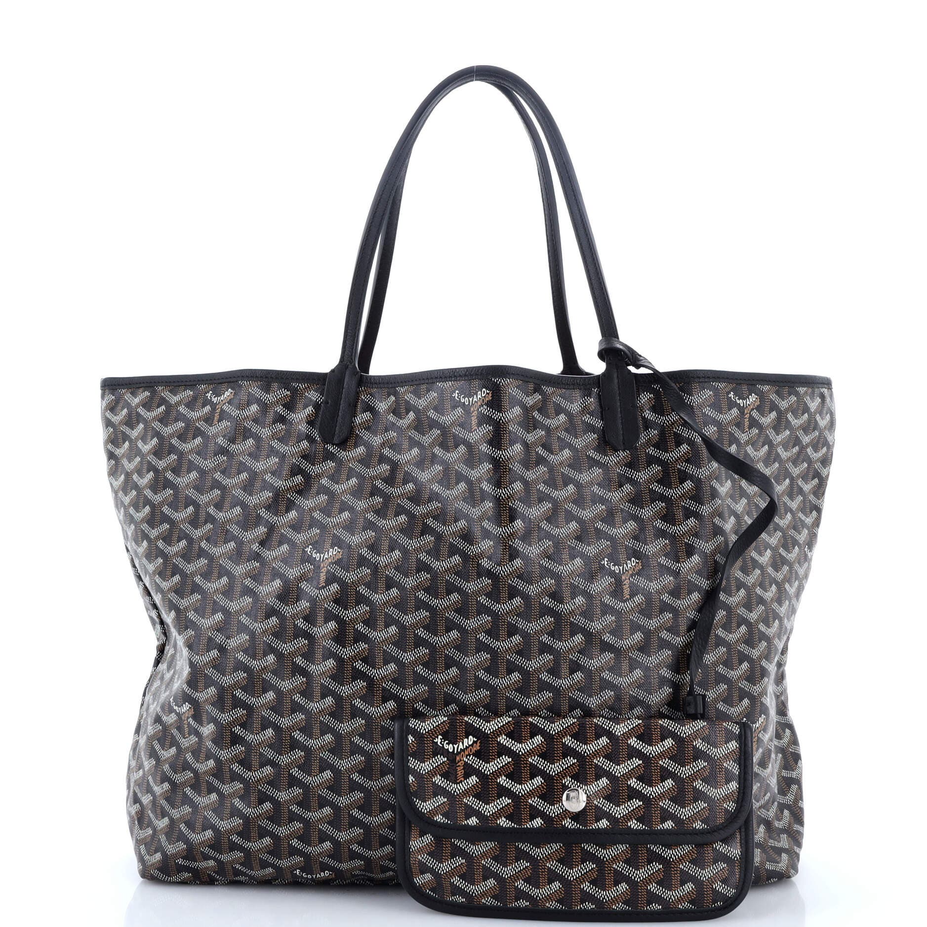 Pre-Owned Goyard Saint Louis Tote Coated Canvas GM, Alternate, color, Black