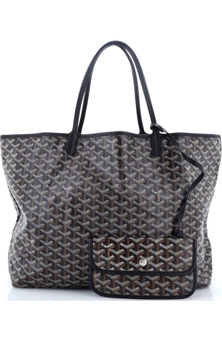 Pre-Owned Goyard Saint Louis Tote Coated Canvas GM, Alternate, color, Black