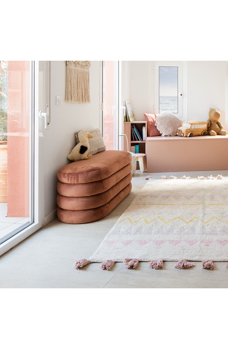 Lorena Canals Washable Rug Azteca Vintage Nude, Alternate, color, Natural, Pink, Grey,Yellow