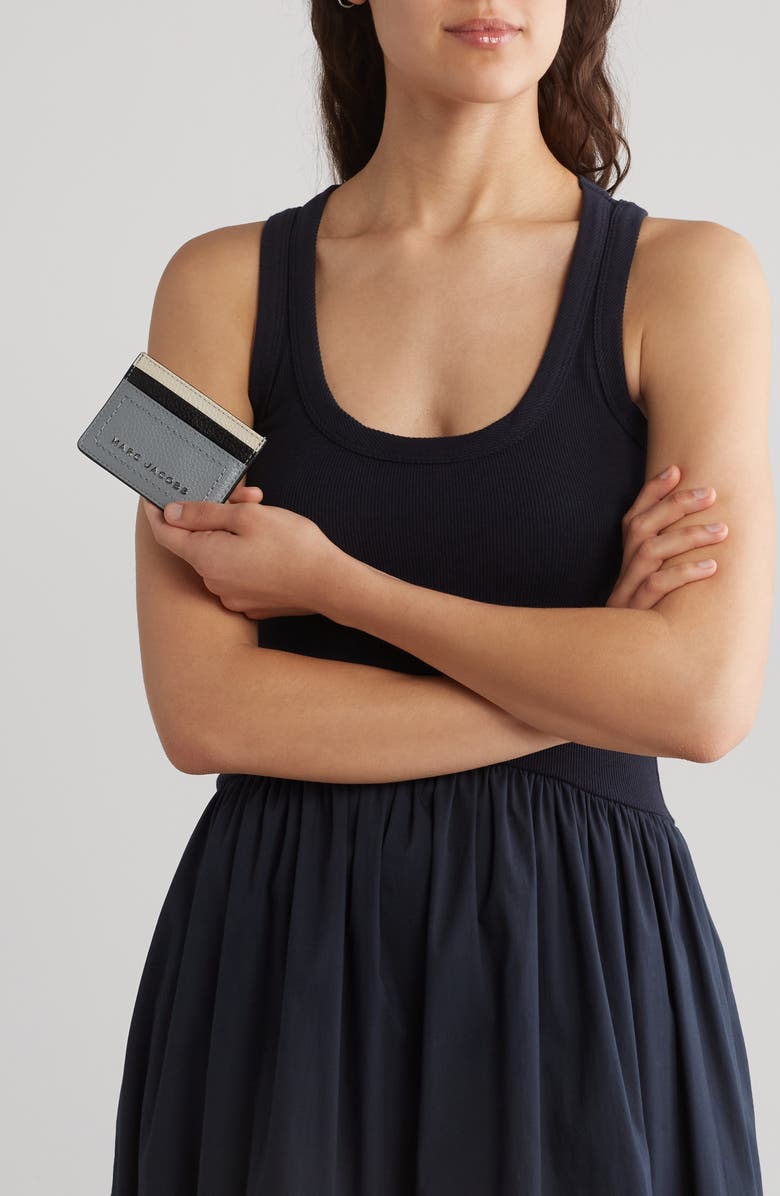 Marc Jacobs Leather Card Case, Alternate, color, 