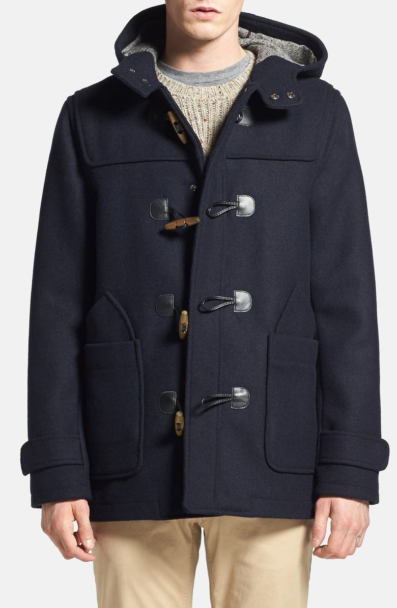Topman Duffle Coat, Main, color, 