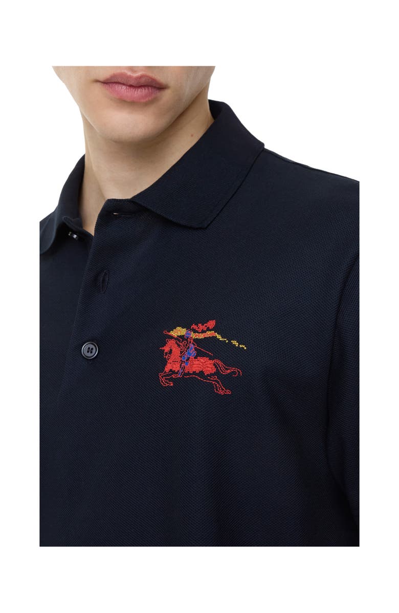 Burberry Cross Stitch EKD Cotton Polo Shirt, Alternate, color, Navy