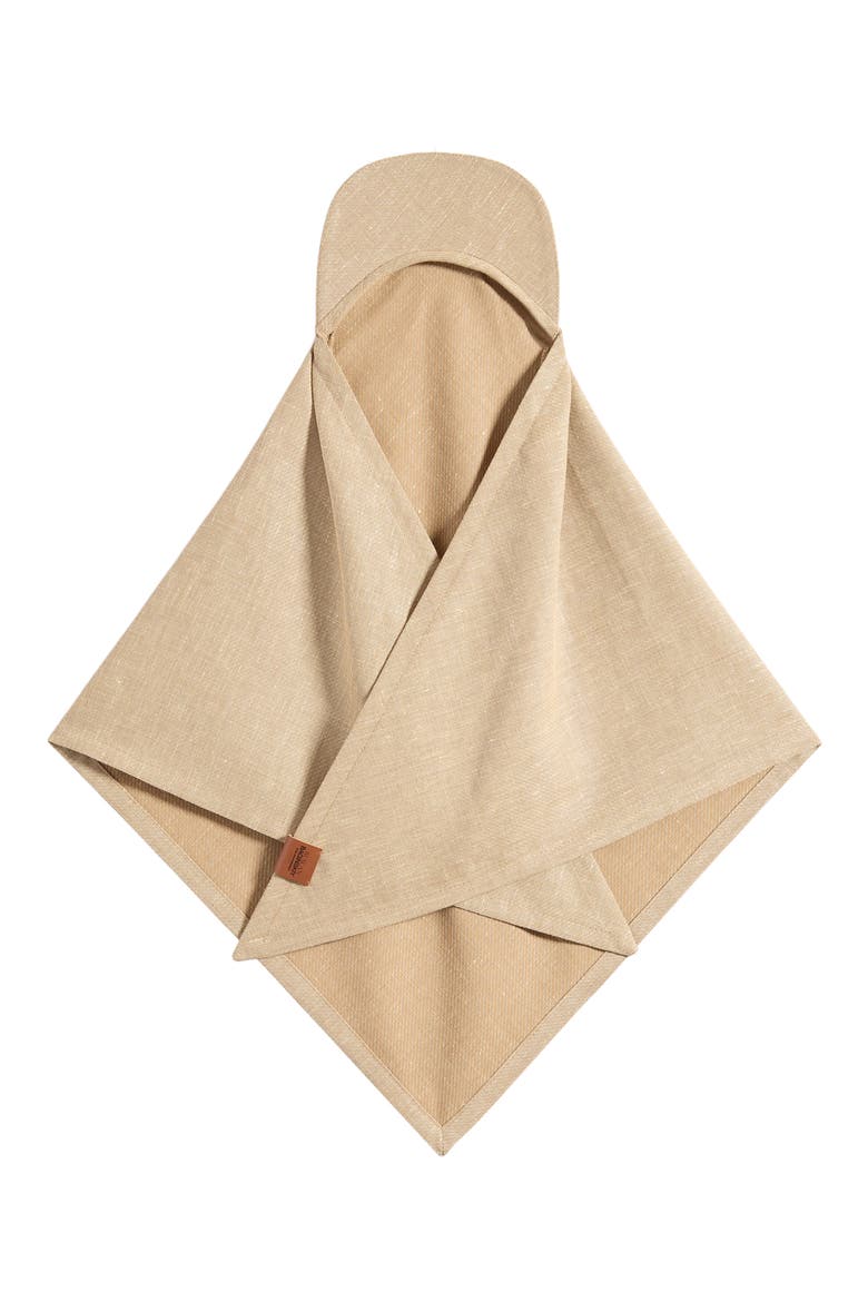 Logo Patch Linen & Wool Blend Scarf Cap, Alternate, color, BEIGE