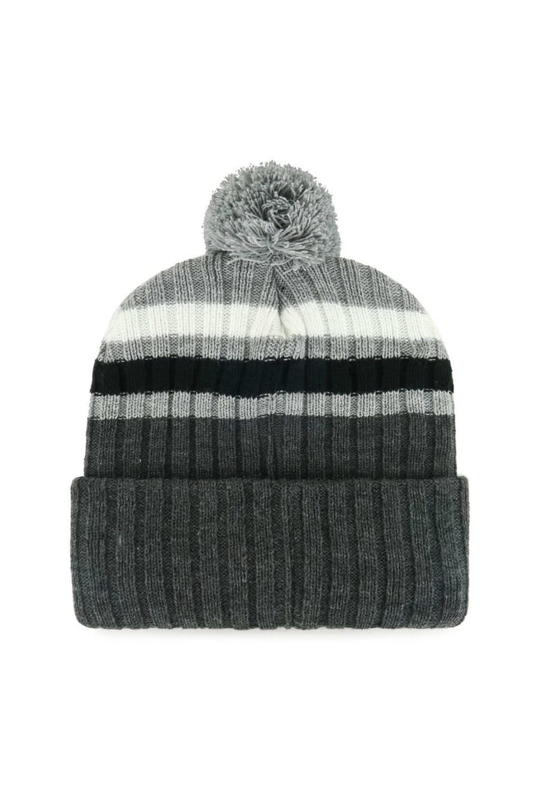 Men's '47 Gray Dallas Cowboys Stack Cuffed Knit Hat with Pom, Alternate, color, Gray