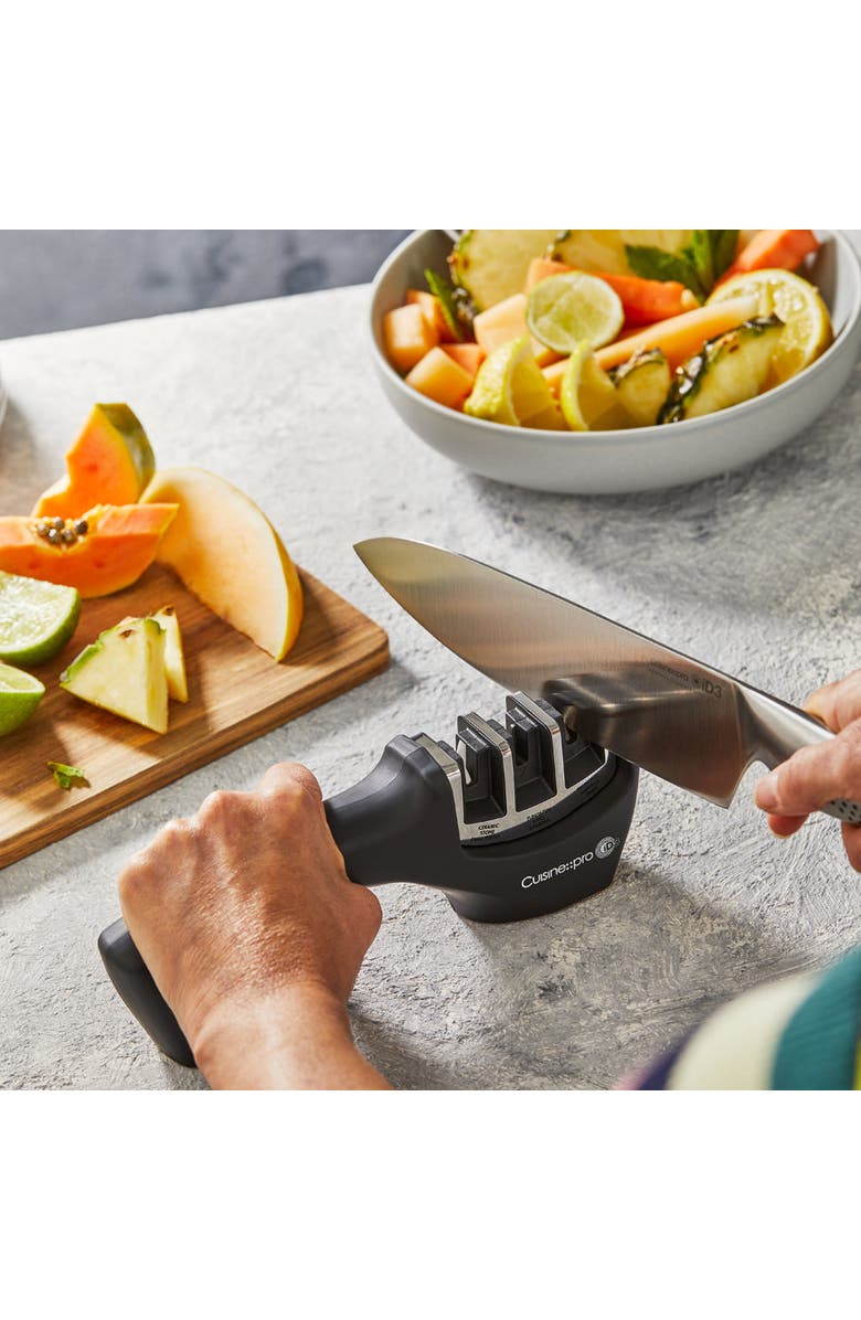 Cuisine::pro<sup>®</sup> iD3<sup>®</sup> 3-Step Knife Sharpener, Alternate, color, Black