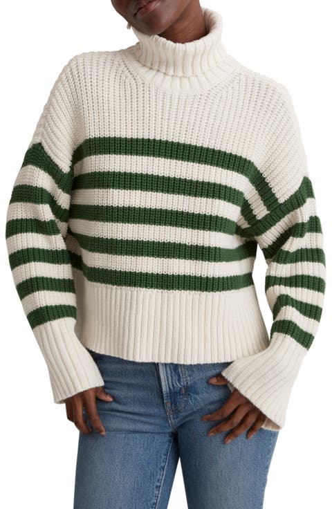 Wide Rib Turtleneck Sweater