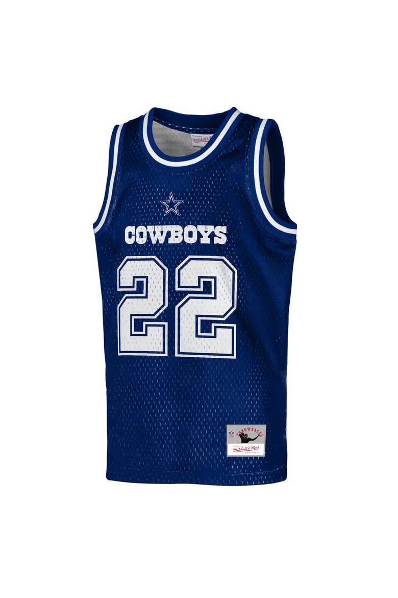 Youth Mitchell & Ness Emmitt Smith Navy Dallas Cowboys Retired Player NFL Basketball Fashion Jersey, Alternate, color, Navy