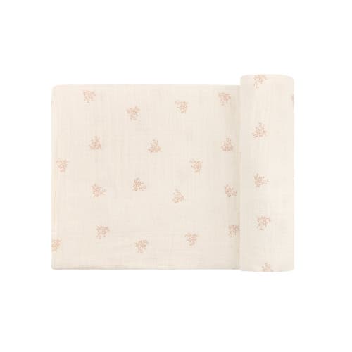 Ely's & Co. Velour Leaf Pattern Collection In White