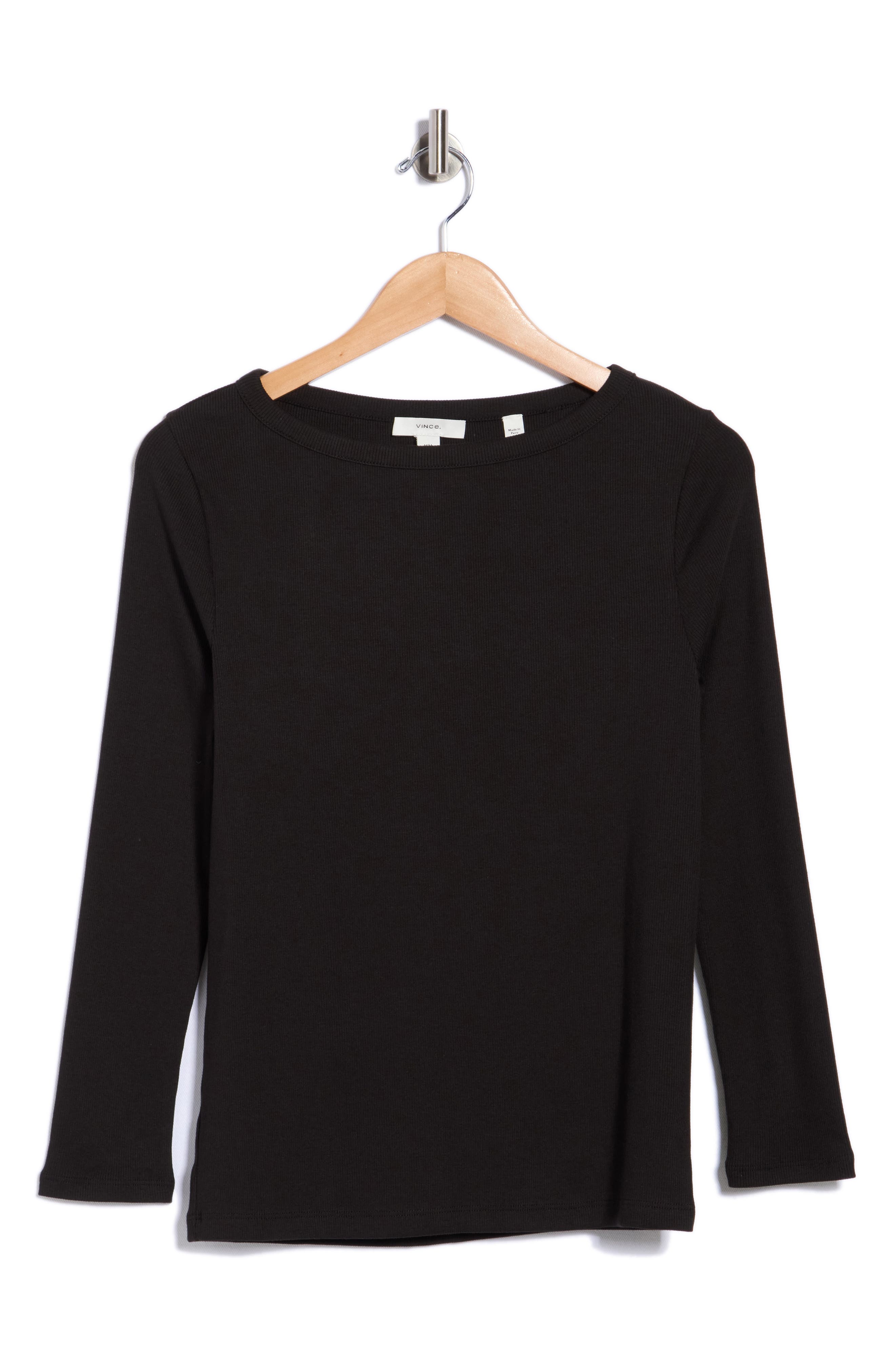 Ribbed Boat Neck Top