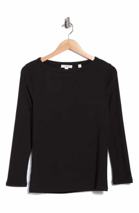 Ribbed Boat Neck Top