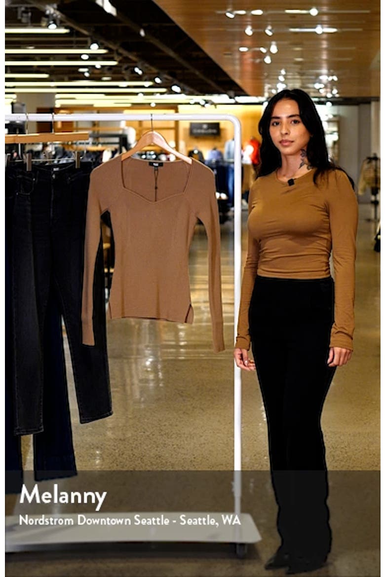 Parvati Sweetheart Neck Rib Sweater video