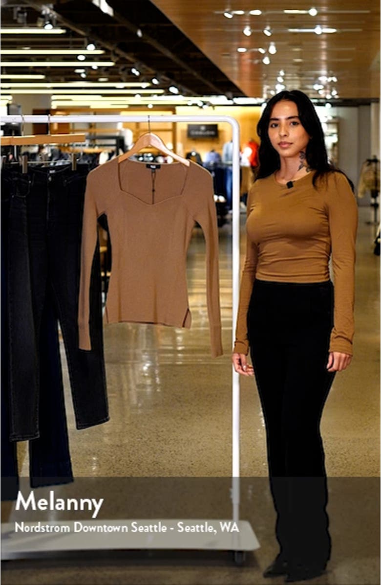 Parvati Sweetheart Neck Rib Sweater, sales video thumbnail