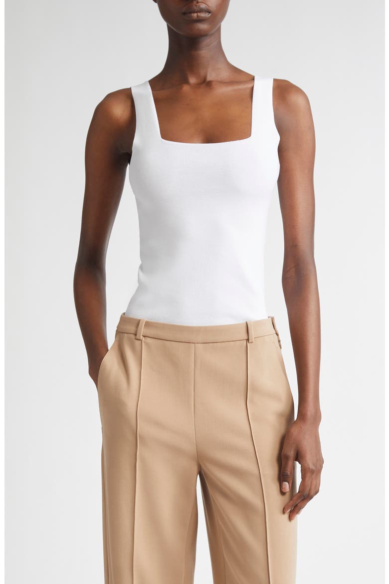Square Neck Tank, Main, color, OPTIC WHITE