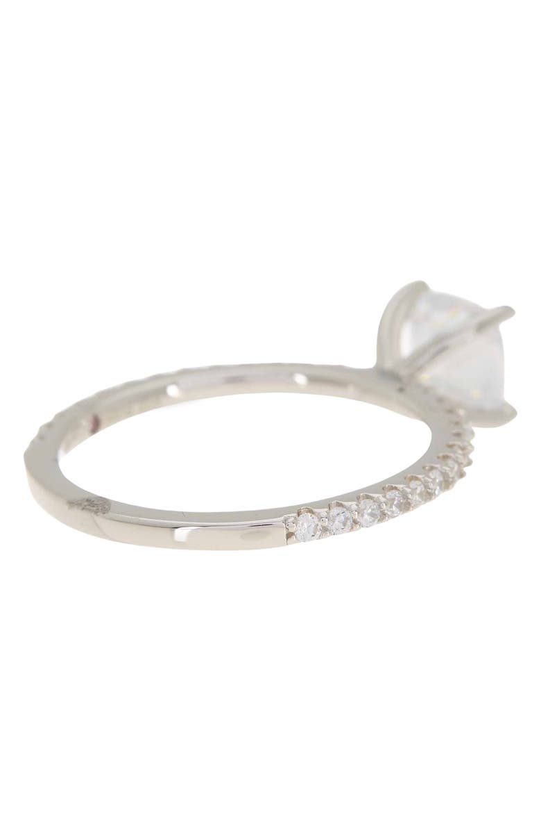 SUZY LEVIAN Sterling Silver Cushion CZ Silver Bridal Ring, Alternate, color, 