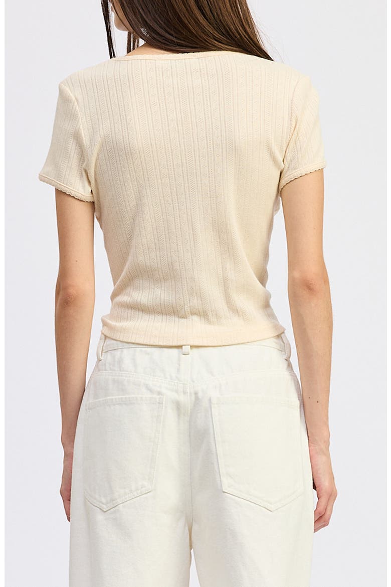 Cerise Pointelle Top, Alternate, color, YELLOW RED