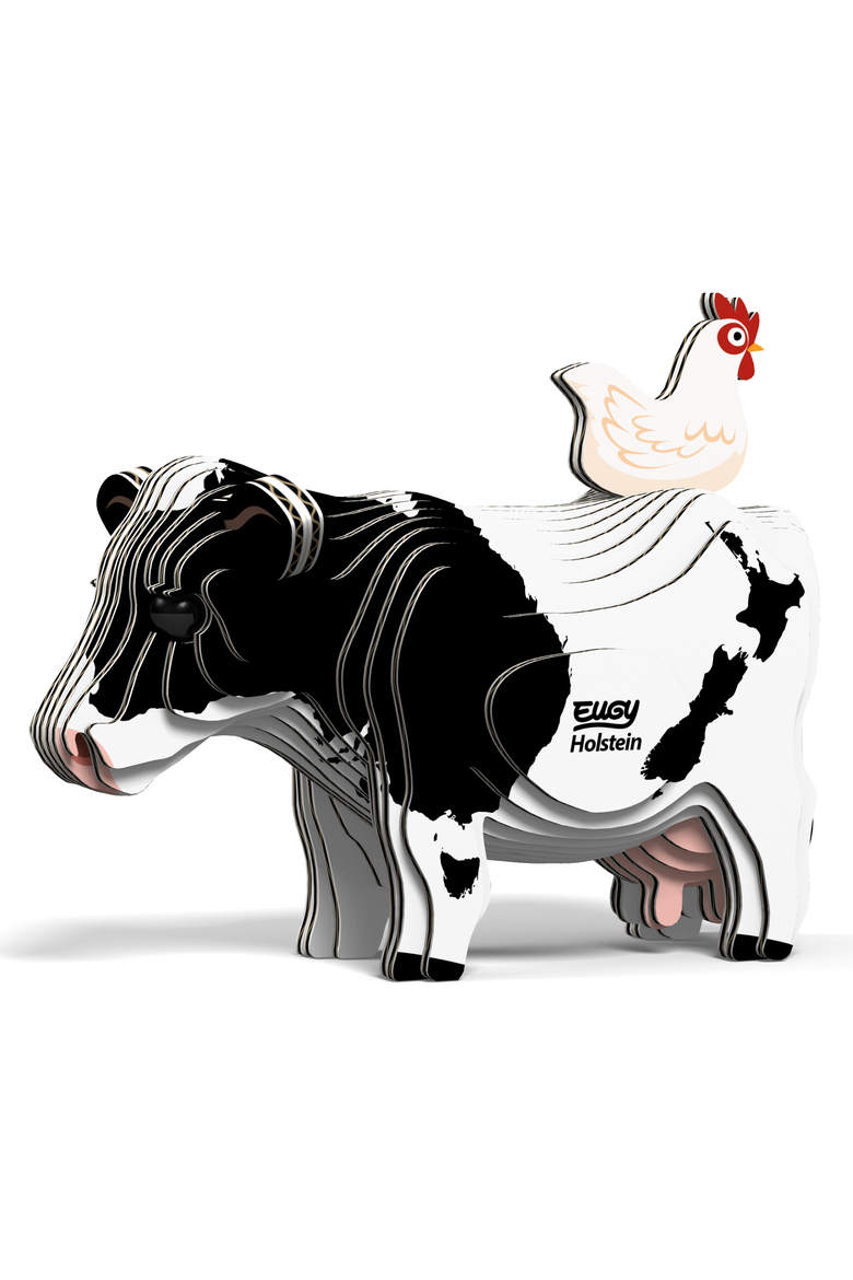 Holstein Cow 3D Puzzle, Alternate, color, No Color
