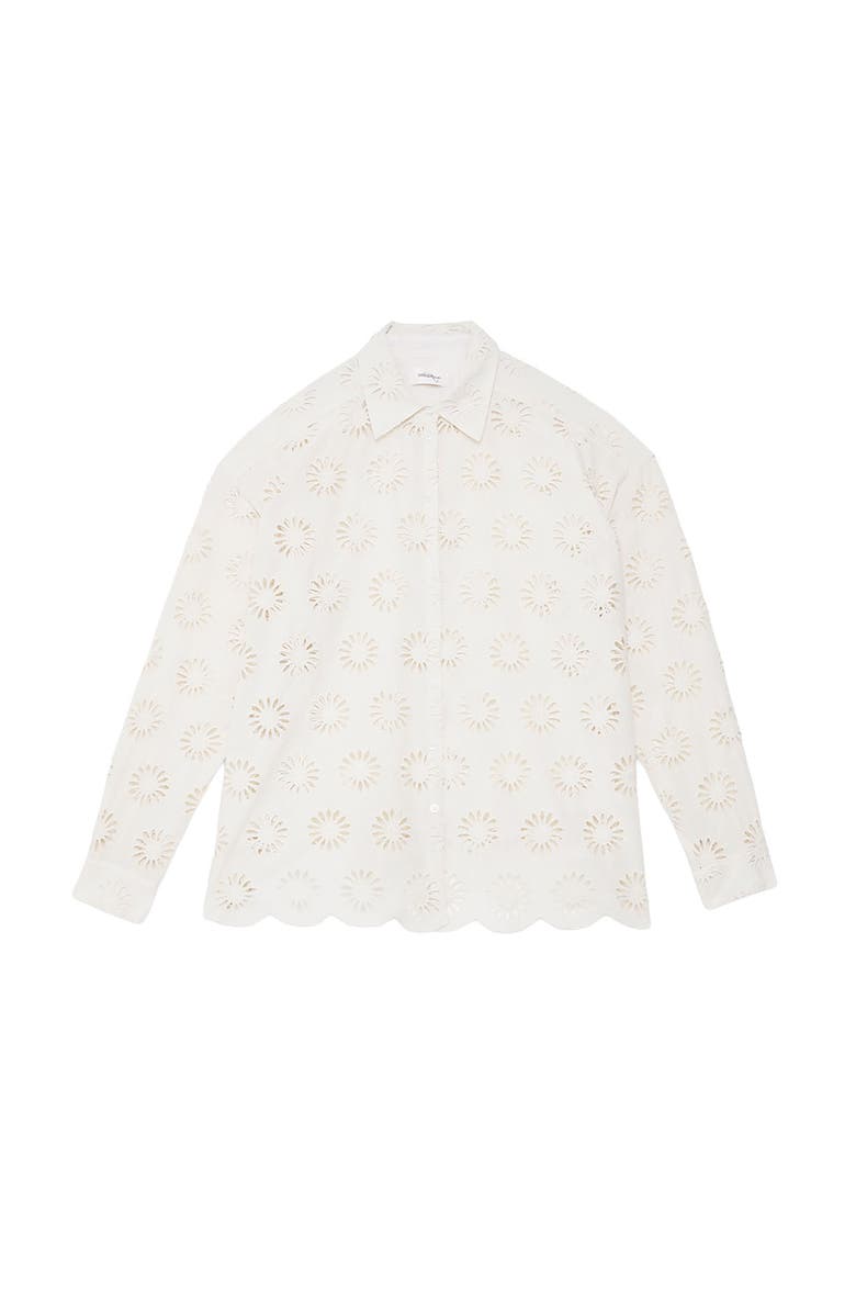 ottod'Ame Shirt With Cutwork Emebrodery, Alternate, color, Ecru
