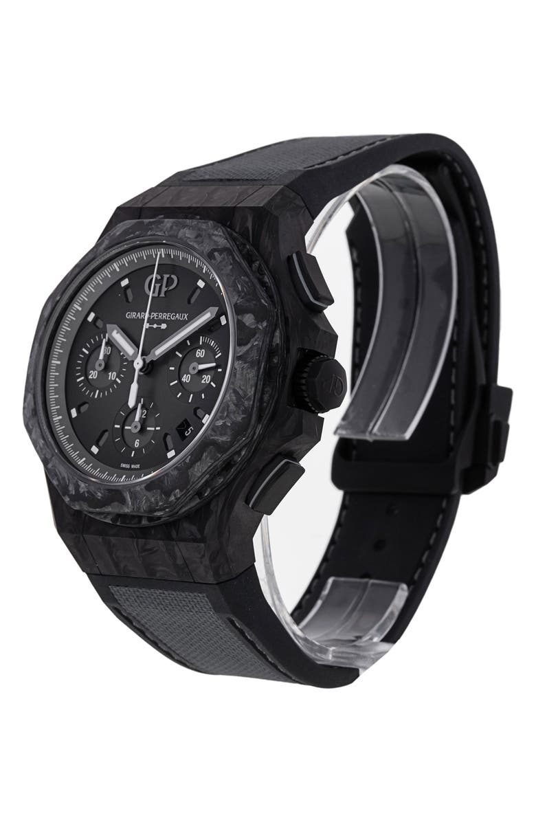 Watchfinder & Co. Girard Perregaux Preowned Laureato Rubber Strap Watch, 44mm, Alternate, color,