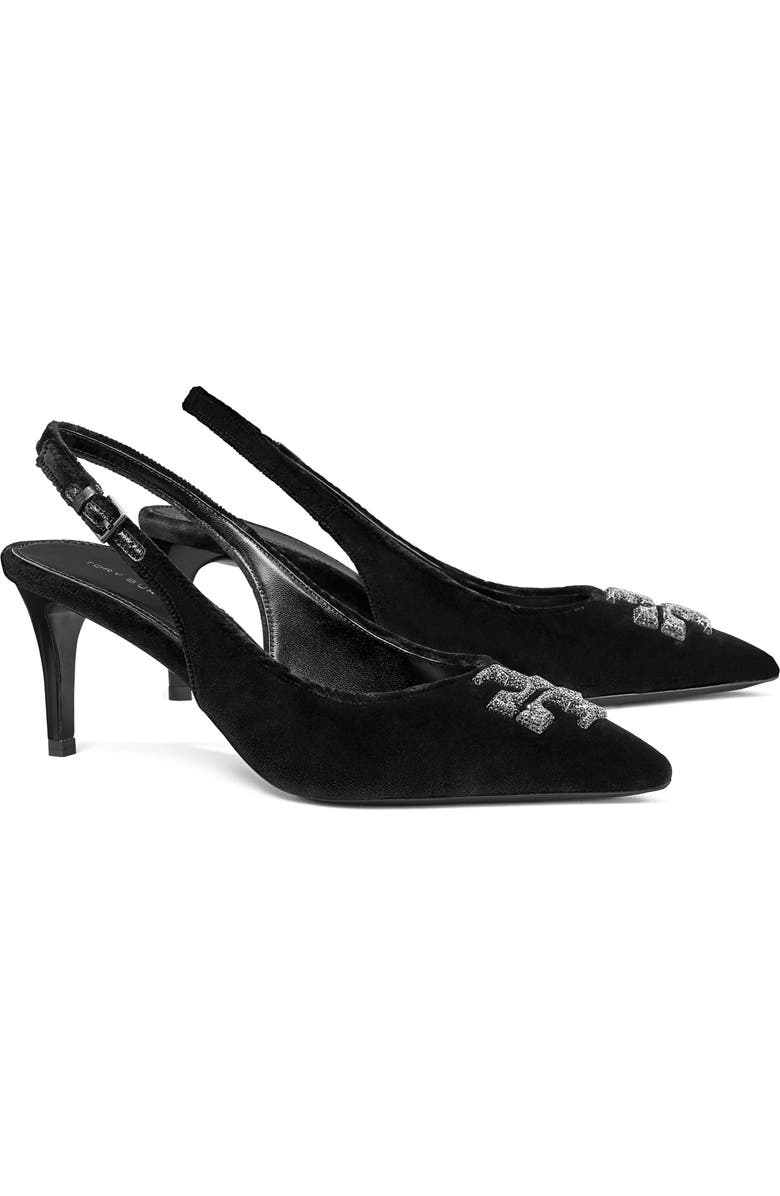 Tory Burch Eleanor Pavé Slingback Pointed Toe Pump, Main, color,