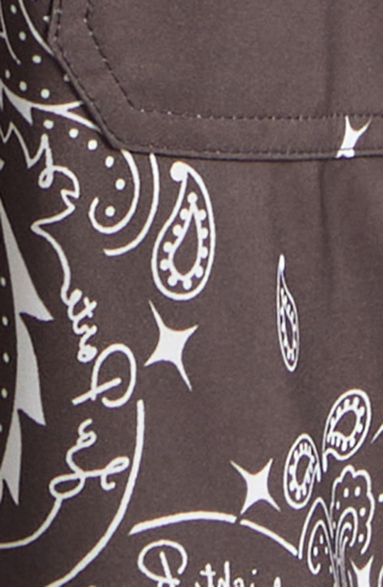 MIDNIGHT RODEO x La Porte Drawstring Shorts, Alternate, color, Brown Bandana Print