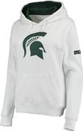STADIUM ATHLETIC Women's White Michigan State Spartans Big Logo Pullover Sweatshirt