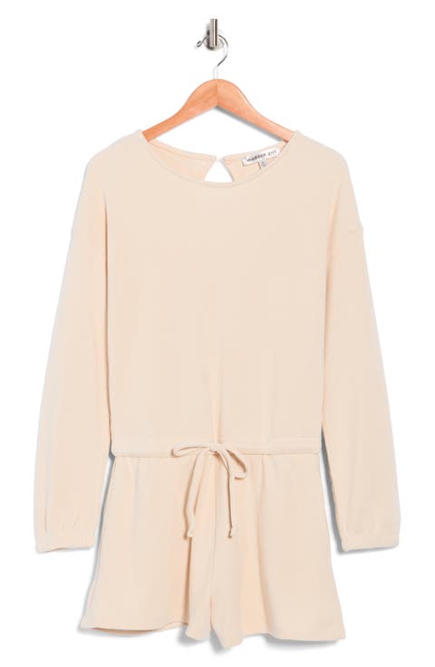 Long Sleeve Ribbed Romper