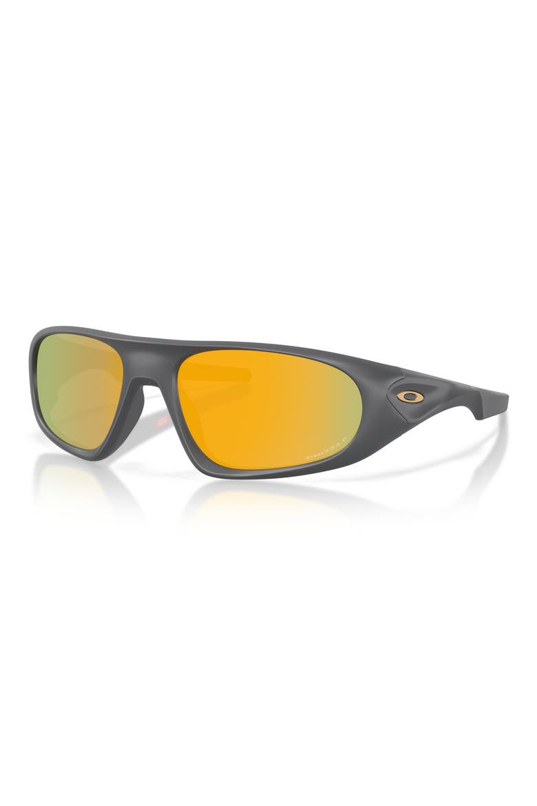 Neoforma 60mm Polarized Oval Sunglasses, Alternate, color, MATTE CARBON / PRIZM 24K