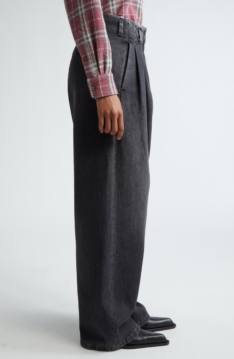 Golden Goose Journey Pleated Wide Leg Jeans, Alternate, color,