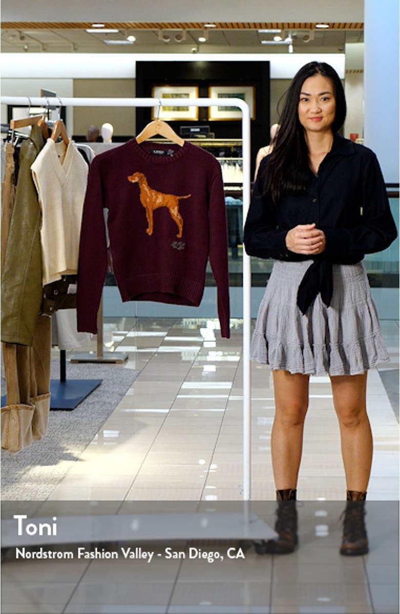 Intarsia Vizsla Cotton Sweater, sales video thumbnail