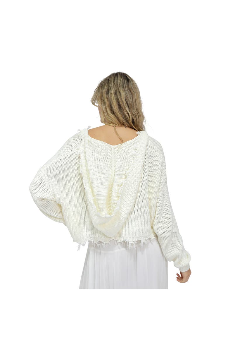 Belle & Bloom Another Love Fringe Zip Knit, Alternate, color, White