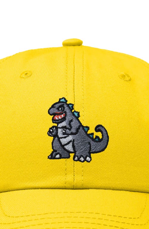 Dalix Giant Lizard Embroidered Dad Hat In Gold