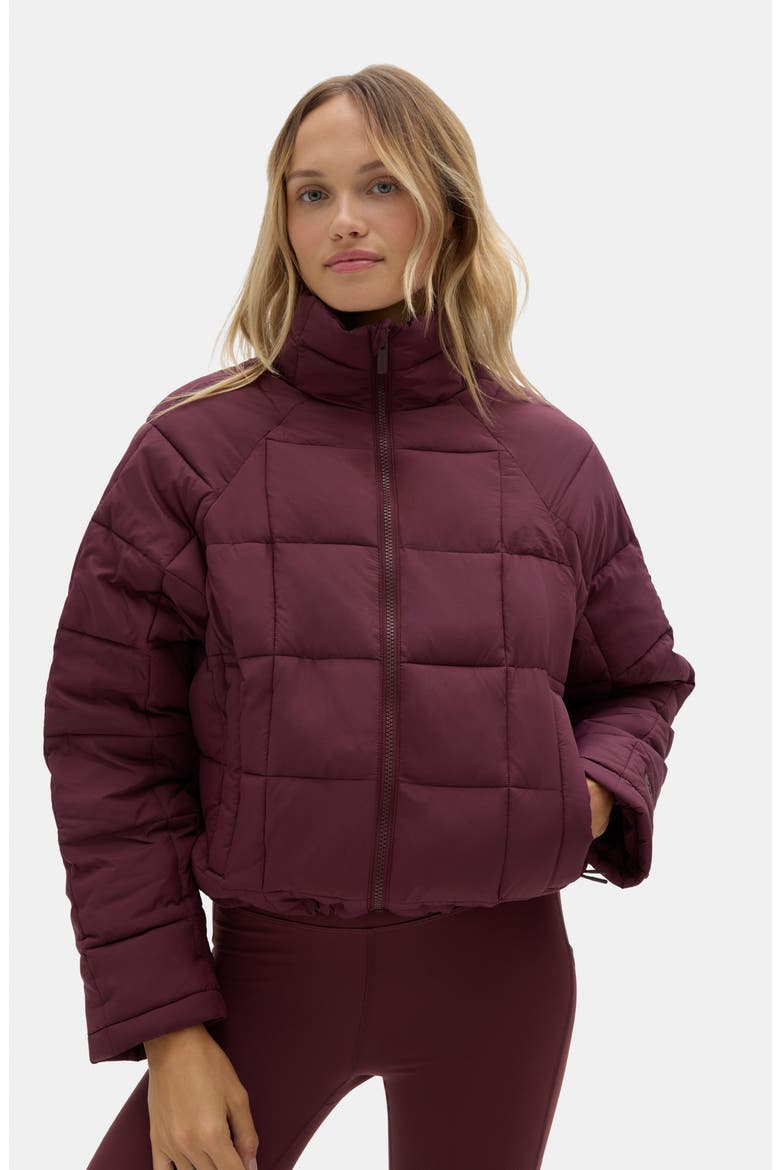 Nellie Packable Puffer Jacket, Alternate, color, GLAZED CHERRY