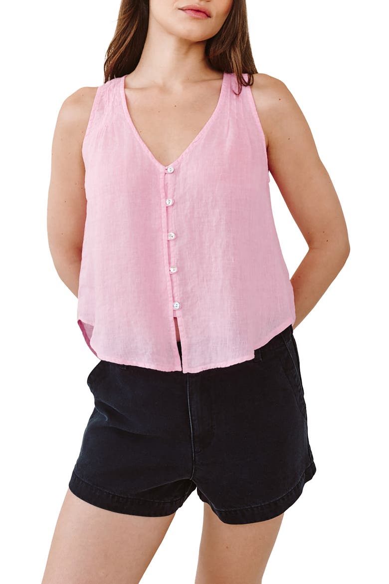 Pintuck Sleeveless Top, Main, color, ROSE BLUSH