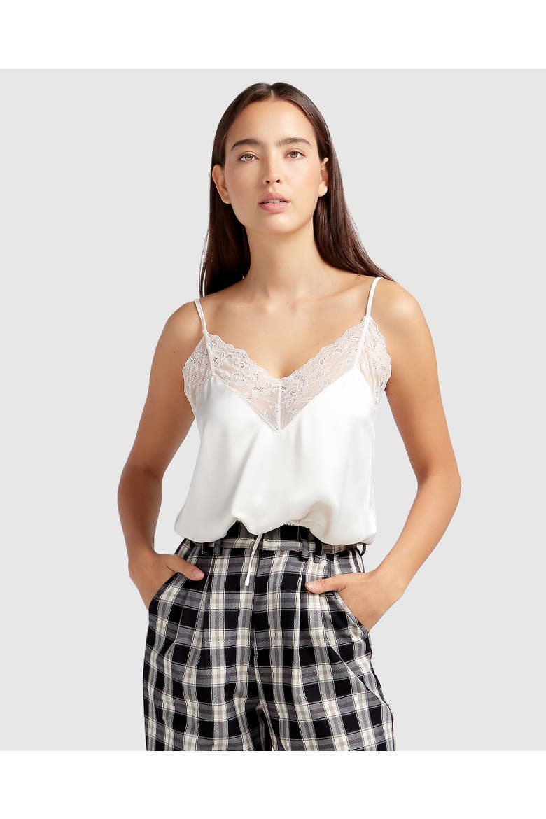 Friday Nights Lace Cami, Alternate, color, White