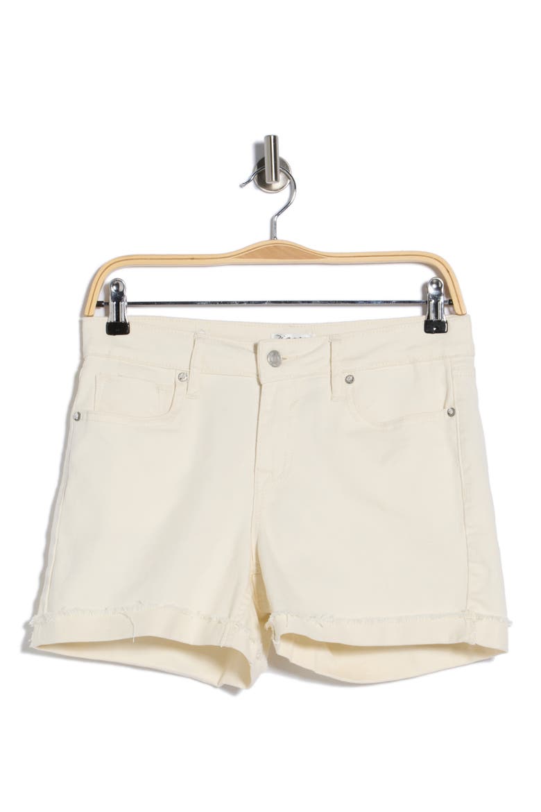 Mid Rise Cuffed Denim Shorts, Alternate, color, ECRU