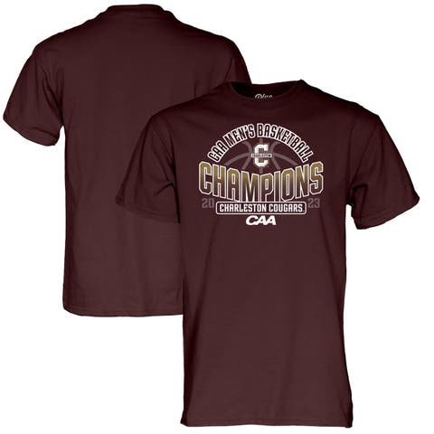 Maroon Charleston Cougars 2023 CAA Men's Basketball Conference Tournament Champions Locker Room T-Shirt