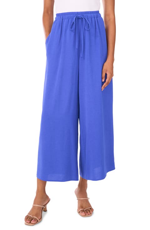 Crinkled Drawstring Waist Pants