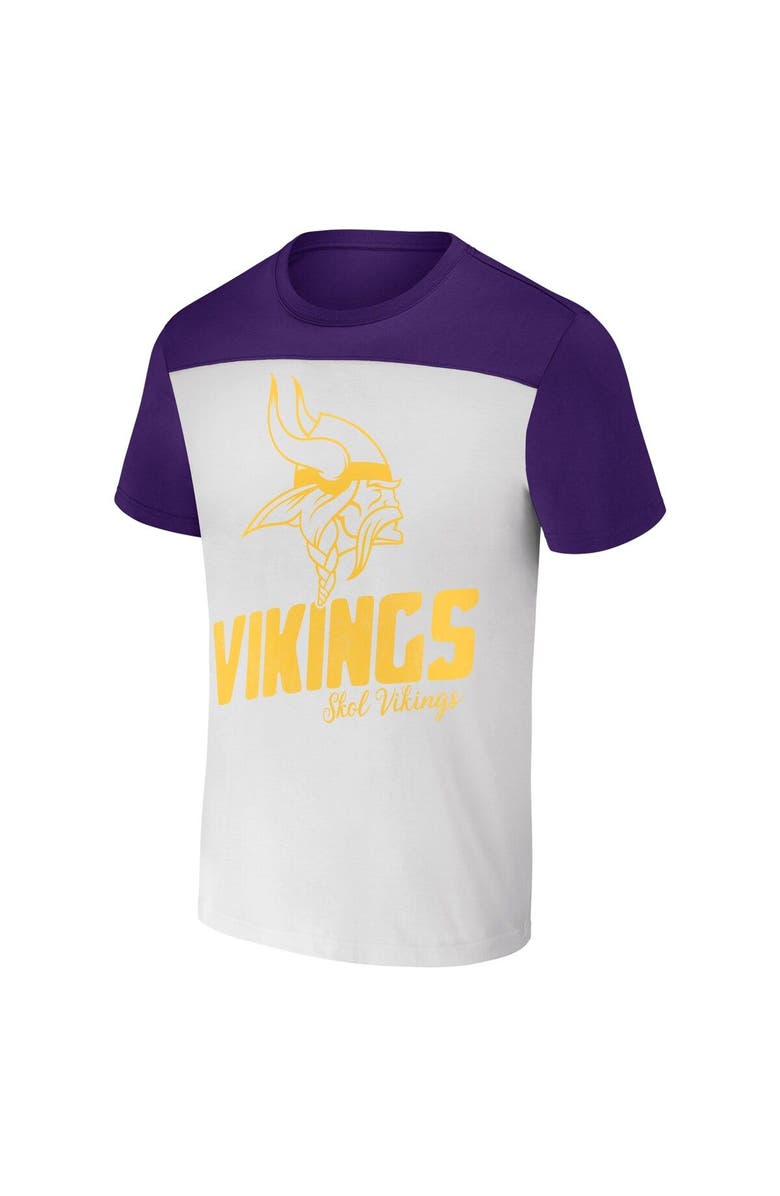 NFL X DARIUS RUCKER Men's NFL x Darius Rucker Collection by Fanatics Cream Minnesota Vikings Colorblocked T-Shirt, Alternate, color, Cream