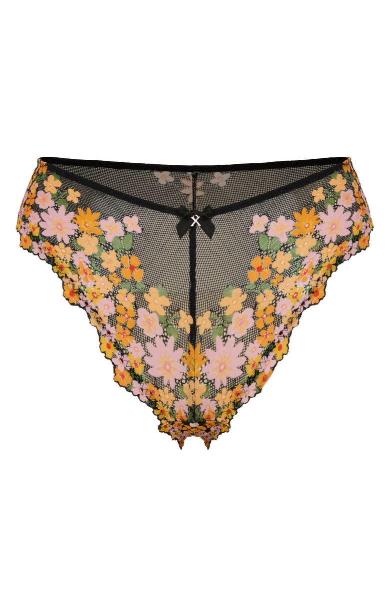 SAVAGE X FENTY Wonderfleur Cheeky Briefs, Alternate, color, Black Caviar