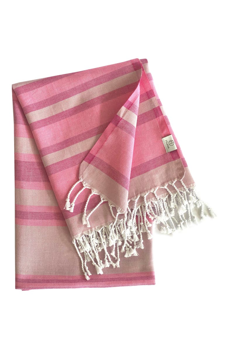 Eco Hilana Samara Sustainable Turkish Towel Pink, Main, color, Pink