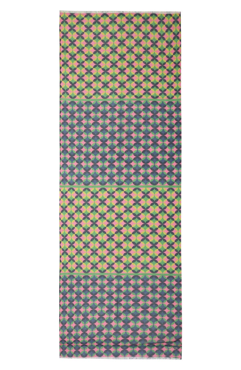 Kate Spade New York patio tile pattern oblong scarf, Alternate, color,