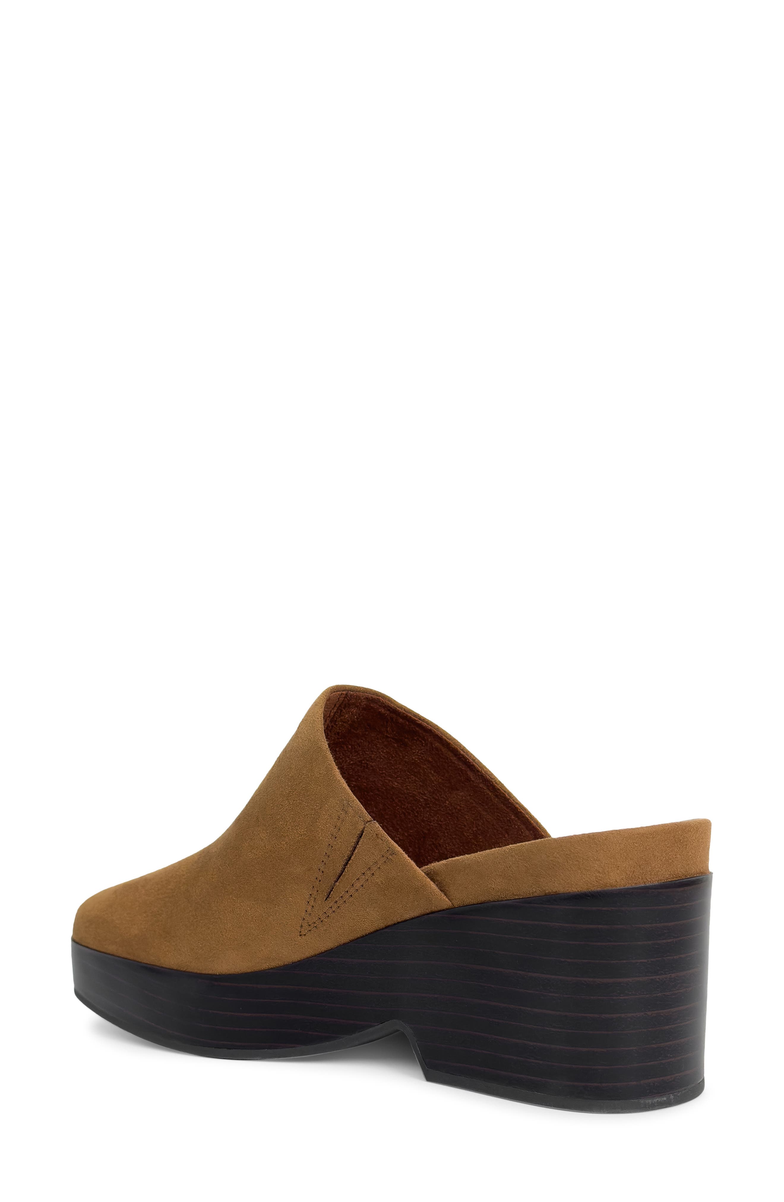 Chata Platform Mule, Alternate, color, TOBACCO FAUX SUEDE