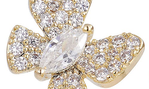 Savvy Cie Jewels 18k Gold Plated Mother Of Pearl Drop Star Earrings In Yellow