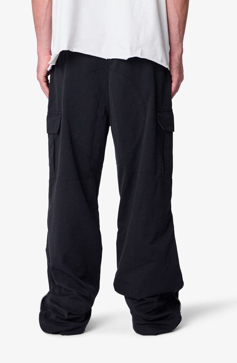 mnml Ultra Baggy Cotton Ripstop Cargo Pants, Alternate, color, Black