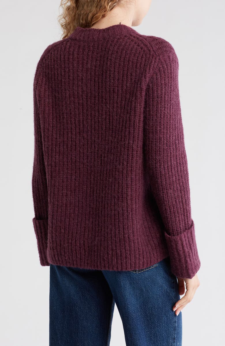 Vince Crewneck Wool & Alpaca Blend Sweater, Alternate, color, Plum Night