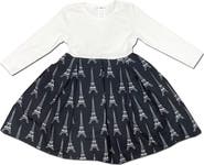 JOE-ELLA Kids' Paris Print Party Dress